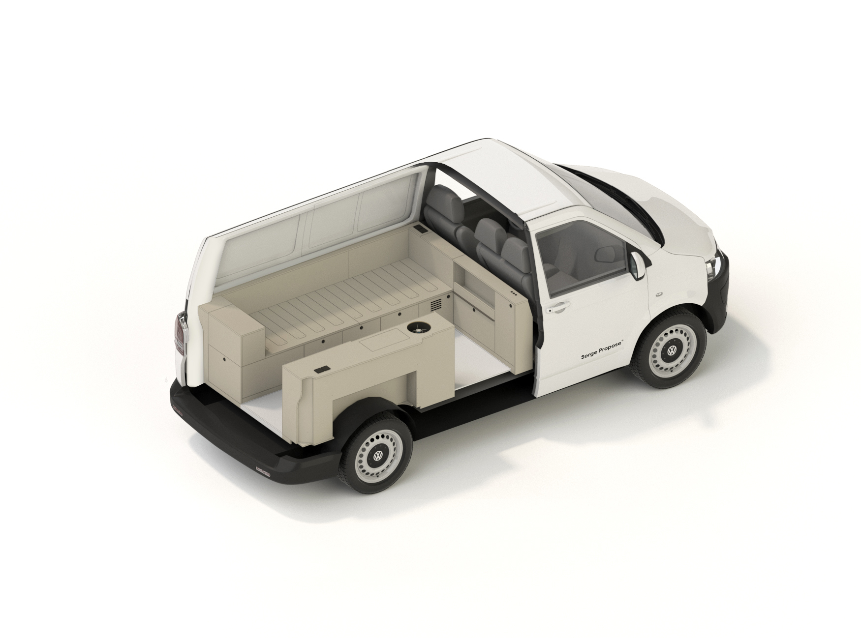 Interface du configurateur en ligne pour l'aménagement de vans