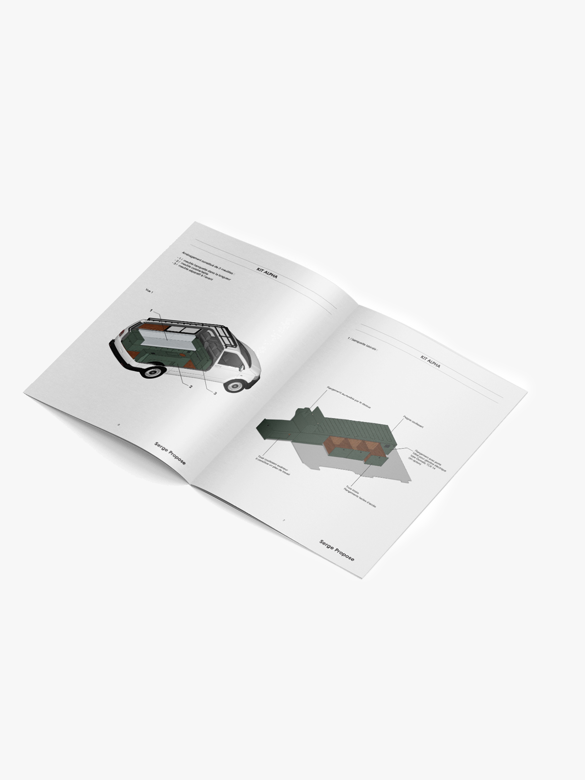 Interface du configurateur en ligne pour l'aménagement de Volkswagen Transporter