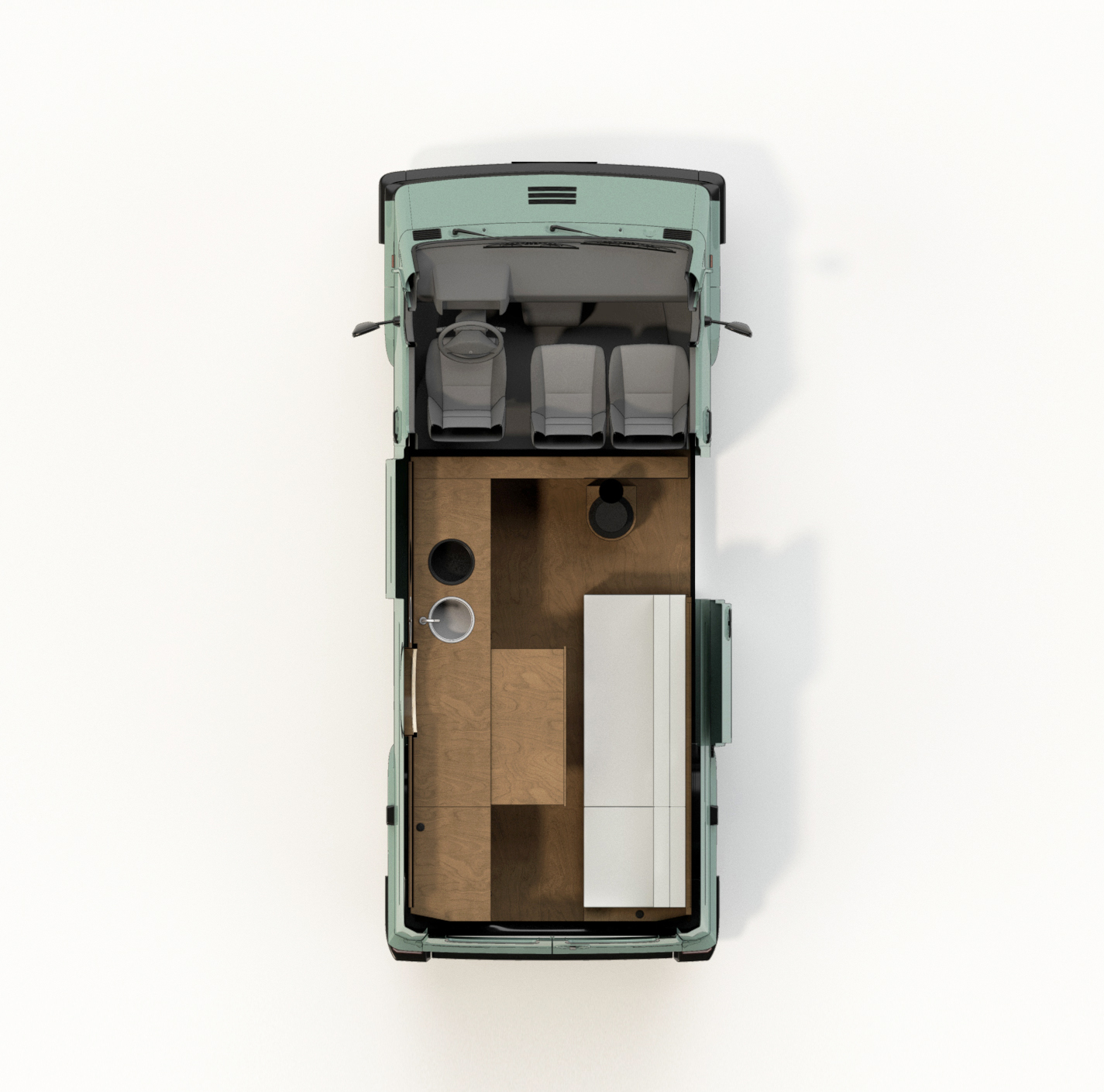 plan Renault Master camper conversion